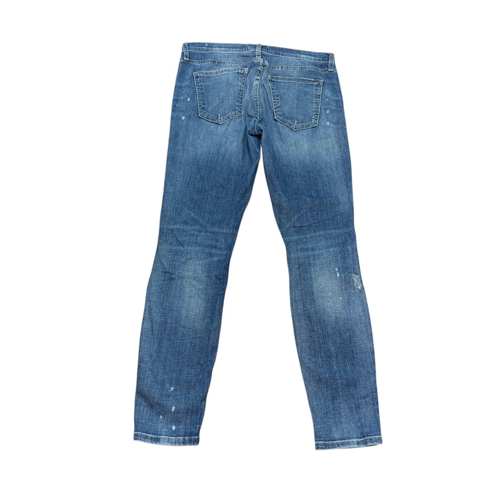 Current/Elliott Distressed Denim Jeans Women's Size 28 Ripped Knee Dark Wash - Picture 5 of 11